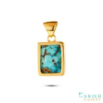 گردنبند فیروزه طلا زنانه دست ساز کد G394