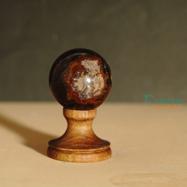 گوی سنگی عقیق اصل کد N2048