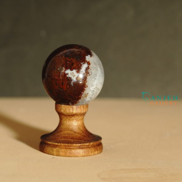 گوی سنگی عقیق و کوارتز طبیعی- کد N2049-گالری جواهرات گنجه