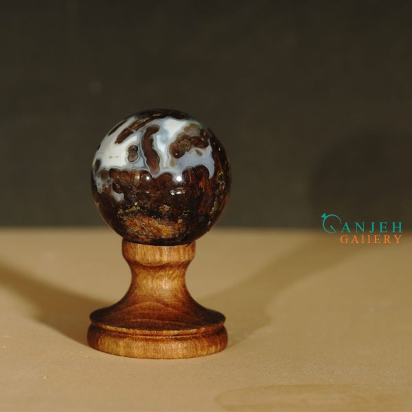 گوی سنگی عقیق طبیعی- کد N2050-گالری جواهرات گنجه