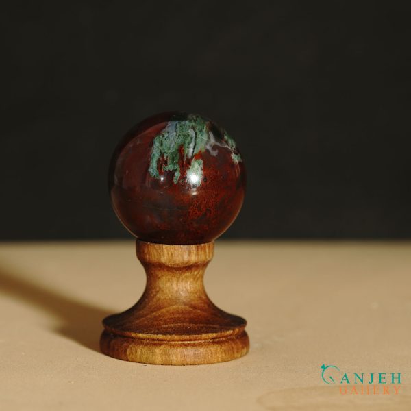 گوی سنگی عقیق شجر سبز -کد N2052-گالری جواهرات گنجه