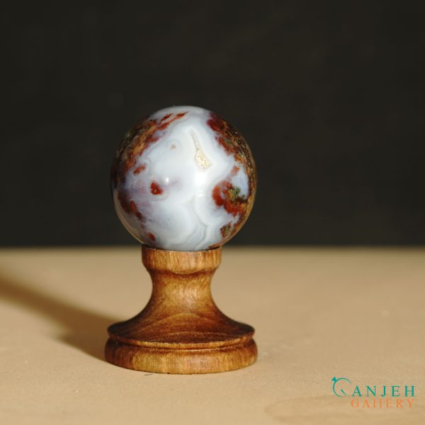 گوی سنگی عقیق سلیمانی-کد N2053-گالری جواهرات گنجه
