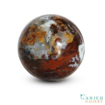 گوی سنگی عقیق شجر پاییزی -کد N2054-گالری جواهرات گنجه
