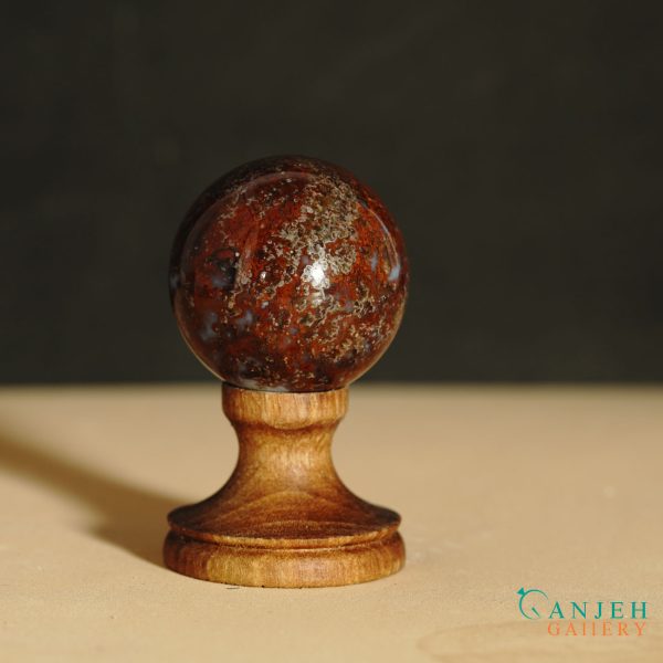 گوی عقیق قرمز اصلی- کد N2055-گالری جواهرات گنجه