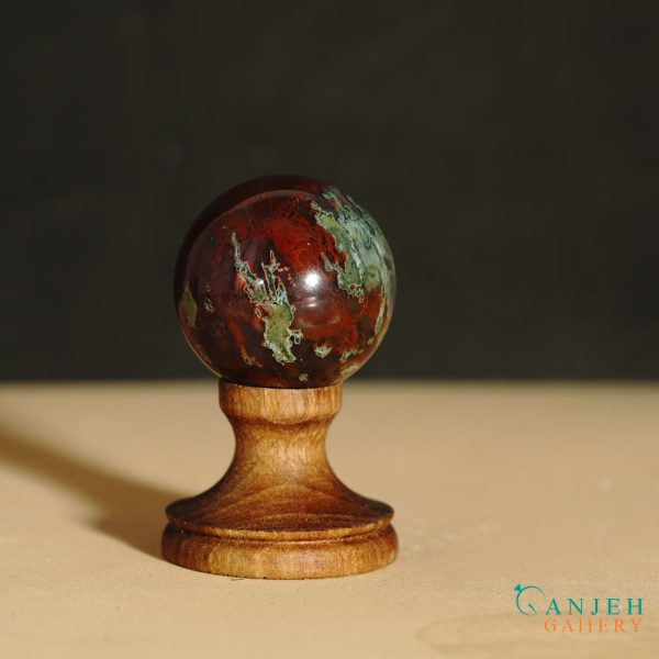 گوی سنگی عقیق شجر پاییزی- کد N2056-گالری جواهرات گنجه