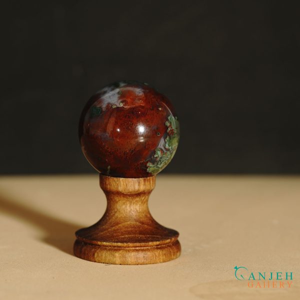 گوی سنگی عقیق طبیعی- کد N2056-گالری جواهرات گنجه