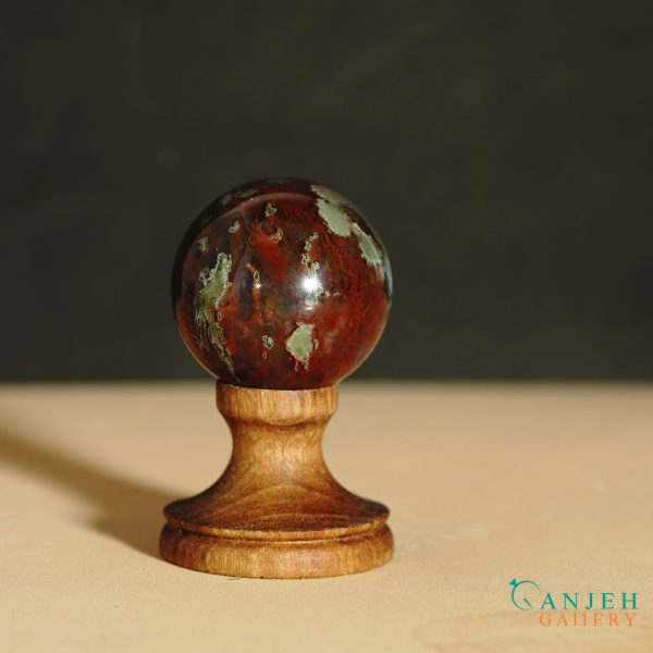 گوی سنگی عقیق اصلی- کد N2056-گالری جواهرات گنجه