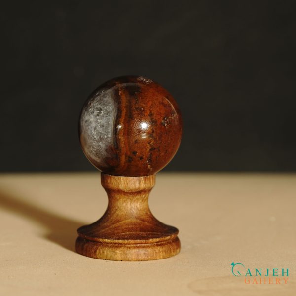گوی سنگی عقیق در- کد N2057-گالری جواهرات گنجه