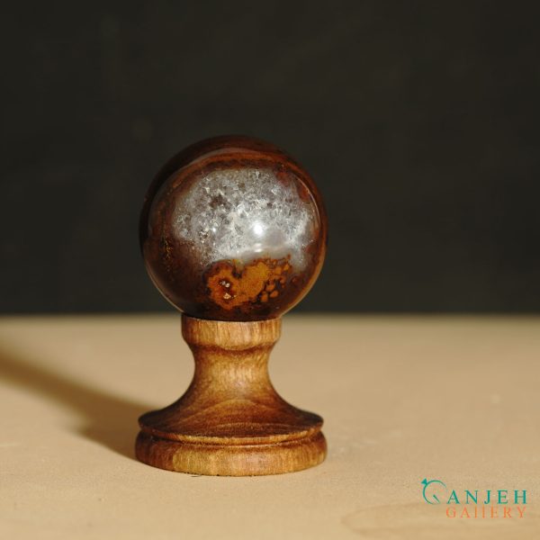 گوی سنگی عقیق طبیعی- کد N2057-گالری جواهرات گنجه