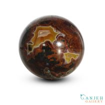 گوی سنگی اصل عقیق -کد N2058-گالری جواهرات گنجه