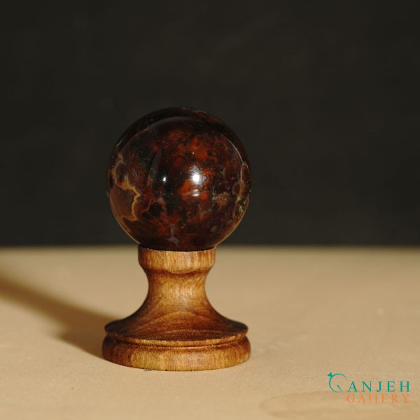 گوی سنگی عقیق اصلی -کد N2058-گالری جواهرات گنجه