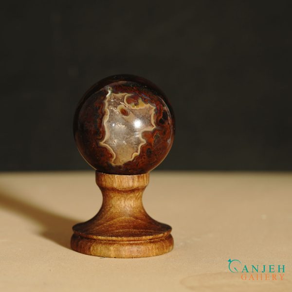 گوی سنگی عقیق سلیمانی -کد N2058-گالری جواهرات گنجه