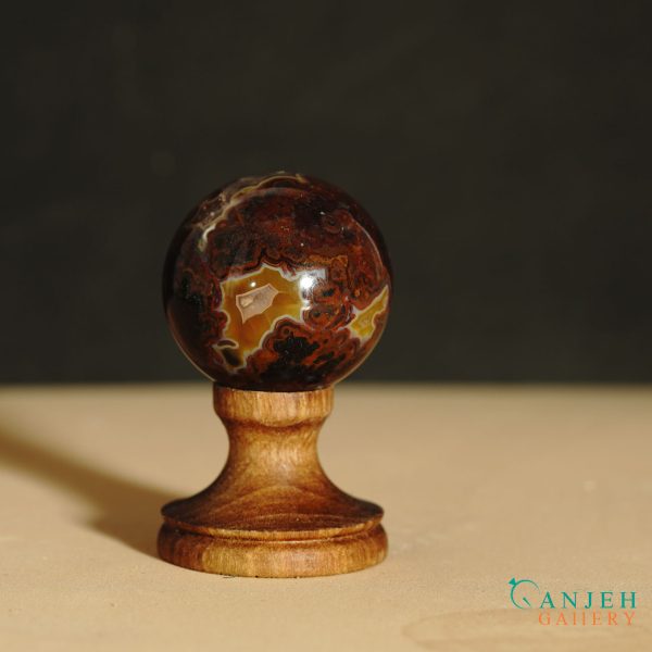 گوی سنگی عقیق خاص-کد N2058-گالری جواهرات گنجه