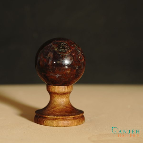 گوی سنگی عقیق شجر پاییزی -کد N2058-گالری جواهرات گنجه