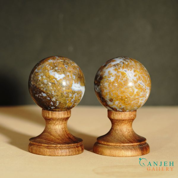 گوی آرامش اعصاب عقیق جاسپر- کد N2061-گالری جواهرات گنجه