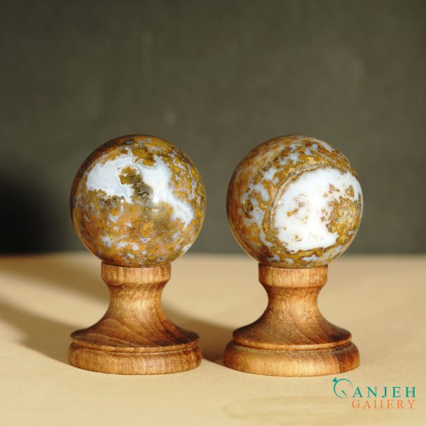 گوی آرامش اعصاب عقیق سلیمانی- کد N2061-گالری جواهرات گنجه