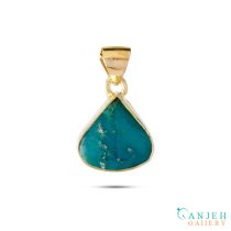 گردنبند فیروزه ظریف طلا زنانه -کد G400-گالری جواهرات گنجه