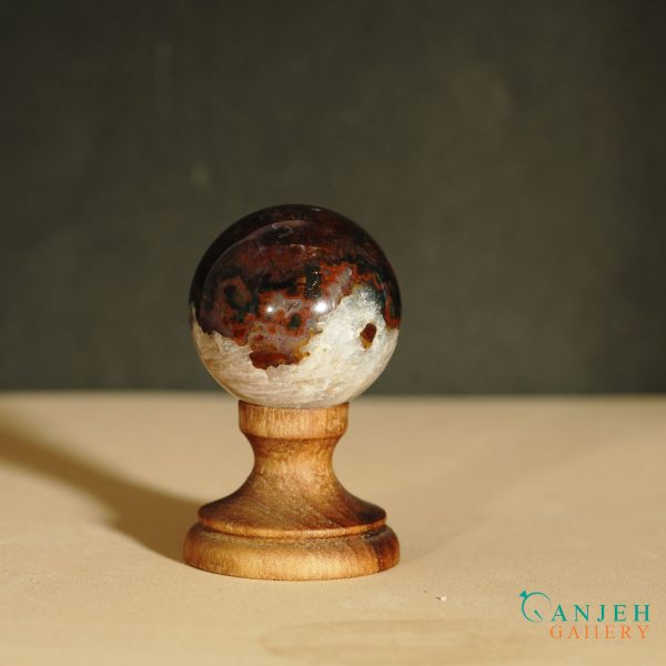 گوی سنگی کوارتز رتایلی و عقیق کد N2063- کد N2063-گالری جواهرات گنجه