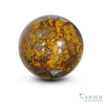 گوی سنگی عقیق جاسپر زرد- کد N2064-گالری جواهرات گنجه