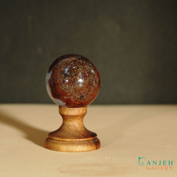 گوی سنگی عقیق کوارتز- کد N2068-گالری جواهرات گنجه