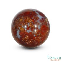 گوی سنگی عقیق شجر قرمز- کد N2069-گالری جواهرات گنجه
