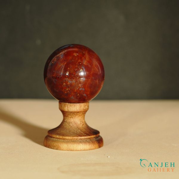 گوی سنگی جاسپر قرمز- کد N2069-گالری جواهرات گنجه