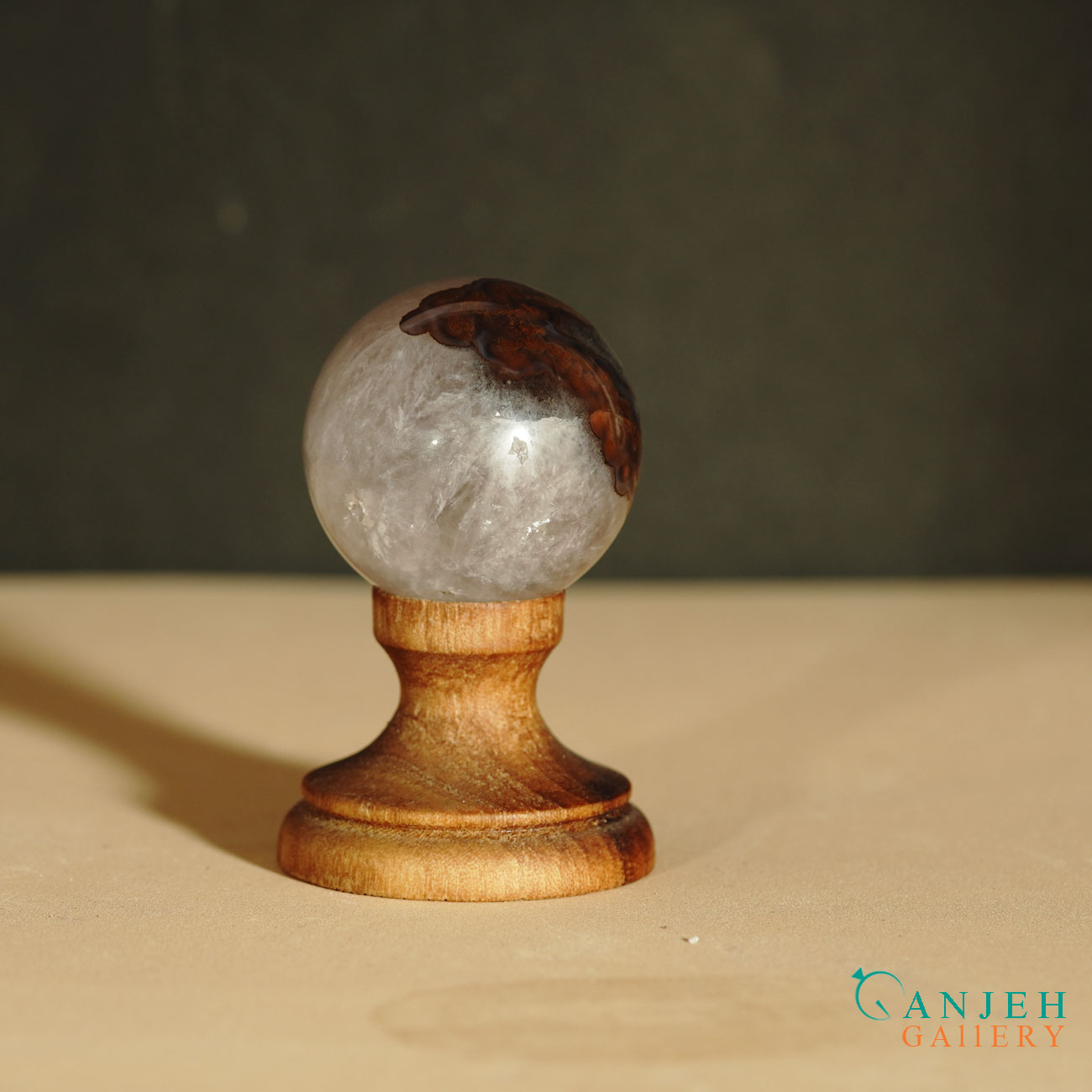 گوی سنگی کوارتز- کد N2070-گالری جواهرات گنجه