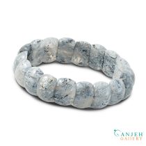 دستبند سنگی عقیق رتایلی خاص -کد N688-گالری جواهرات گنجه