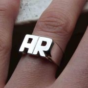 انگشتر طلا اول اسم AR-گالری جواهرات گنجه