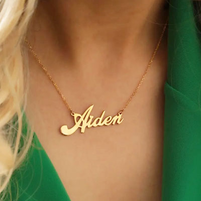 پلاک طلا اسم انگلیسی آیدن