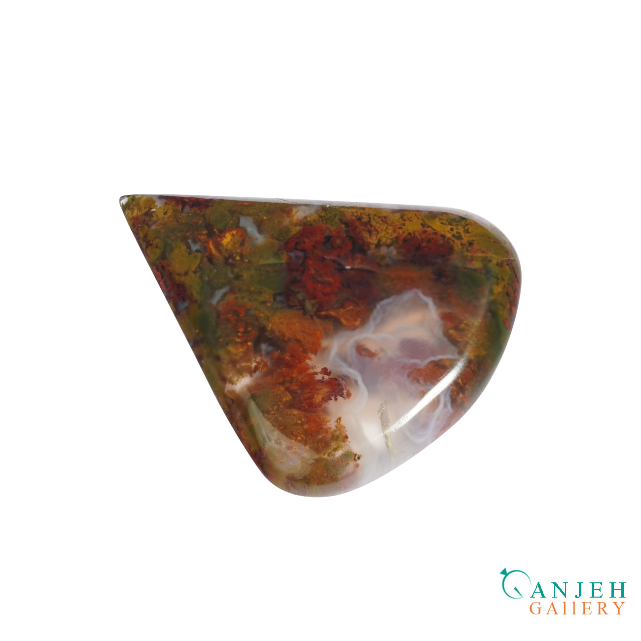 سنگ عقیق شجر پاییزی اشکی -کد N1095-گالری جواهرات گنجه
