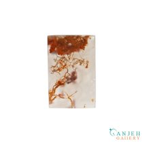 نگین عقیق شجر مستطیل شکل -کد N1102-گالری جواهرات گنجه