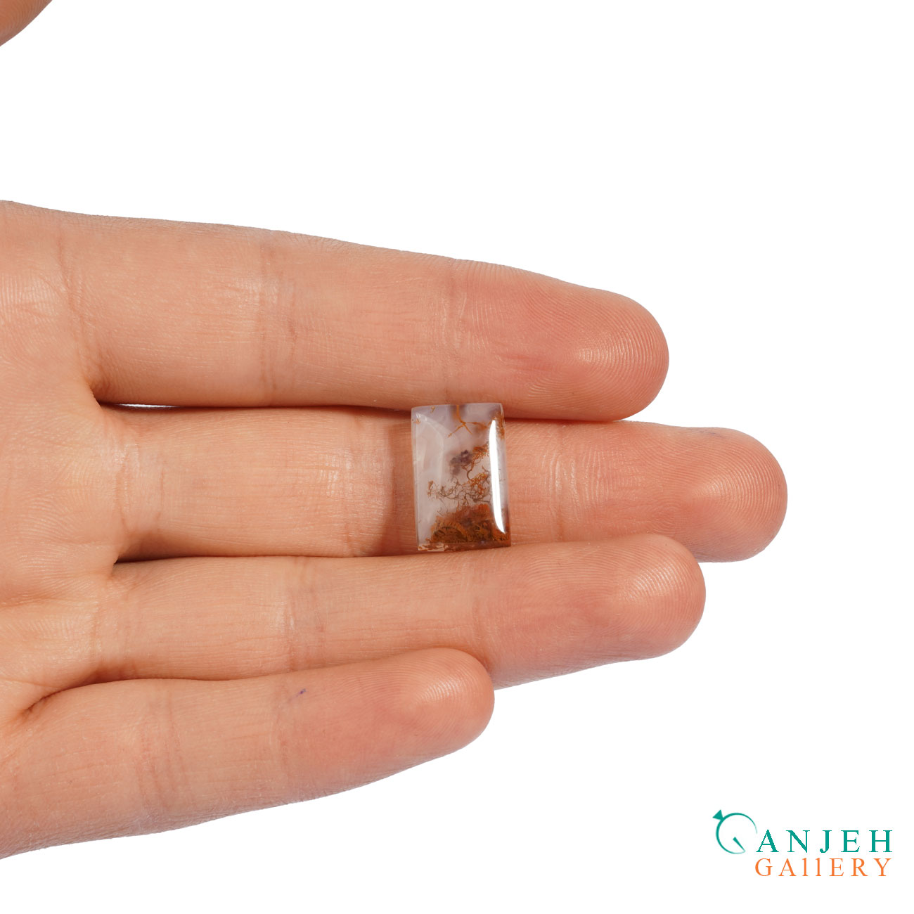 نگین عقیق مستطیل شکل -کد N1102-گالری جواهرات گنجه