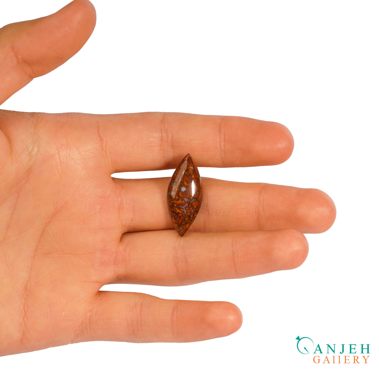 نگین عقیق جاسپر مارکیزی -کد N1104-گالری جواهرات گنجه