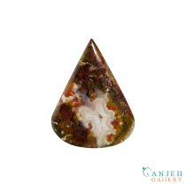 نگین عقیق شجر اشکی شکل -کد N1105-گالری جواهرات گنجه