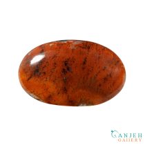 نگین عقیق شجر بیضی شکل -کد N1107-گالری جواهرات گنجه