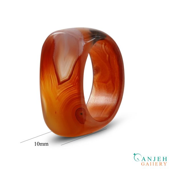 انگشتر سنگی عقیق سرخ سلیمانی -کد N3015-گالری جواهرات گنجه