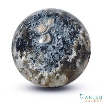 گوی سنگی عقیق شجر بهاری کد N2072 - گالری جواهرات گنجه