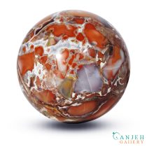 گوی سنگی عقیق جاسپر قرمز- کدN2073-گالری جواهرات گنجه