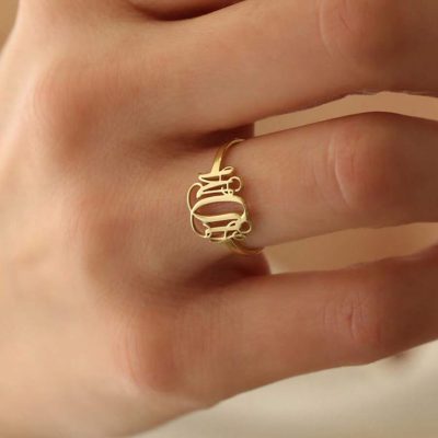 انگشتر اسم طلا حروف اول اسم