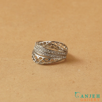 ساخت سفارشی انگشتر نقره زنانه جواهری-گالری جواهرات گنجه