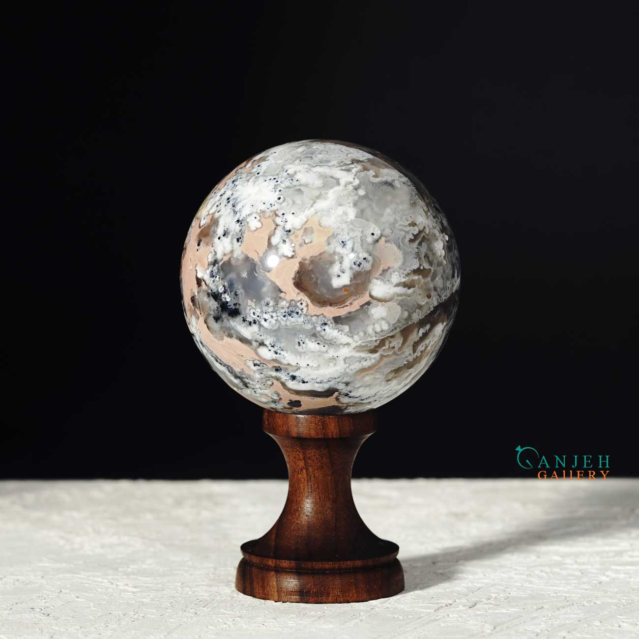 گوی عقیق شجر برفی-کدN2076-گالری جواهرات گنجه