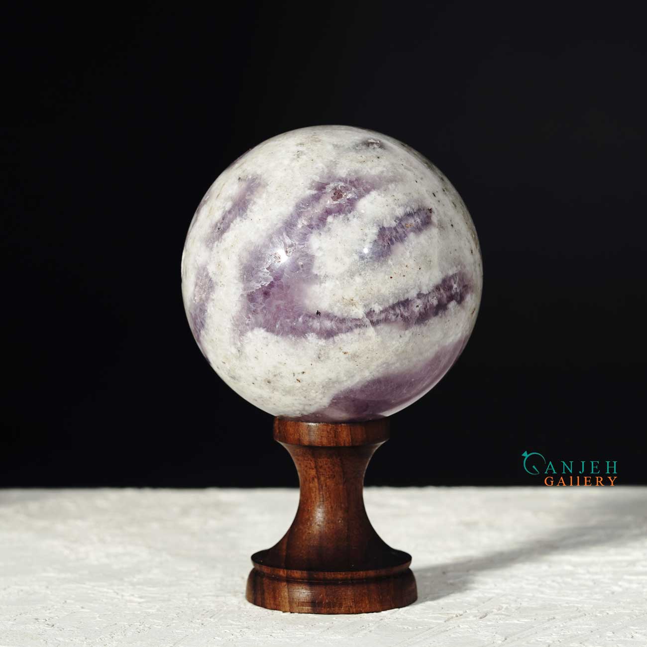 گوی سنگی آمیتیست شورن -کد N2075-گالری جواهرات گنجه