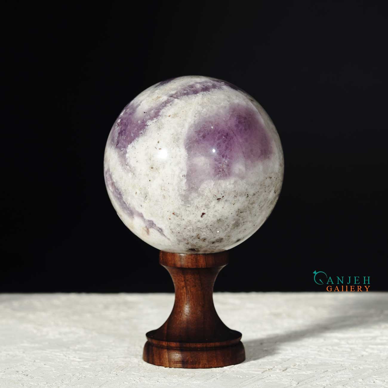 گوی سنگی آمیتیست شورن -کد N2075-گالری جواهرات گنجه