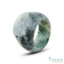 انگشتر سنگی عقیق کلسدنی - کدN3019 - گالری جواهرات گنجه