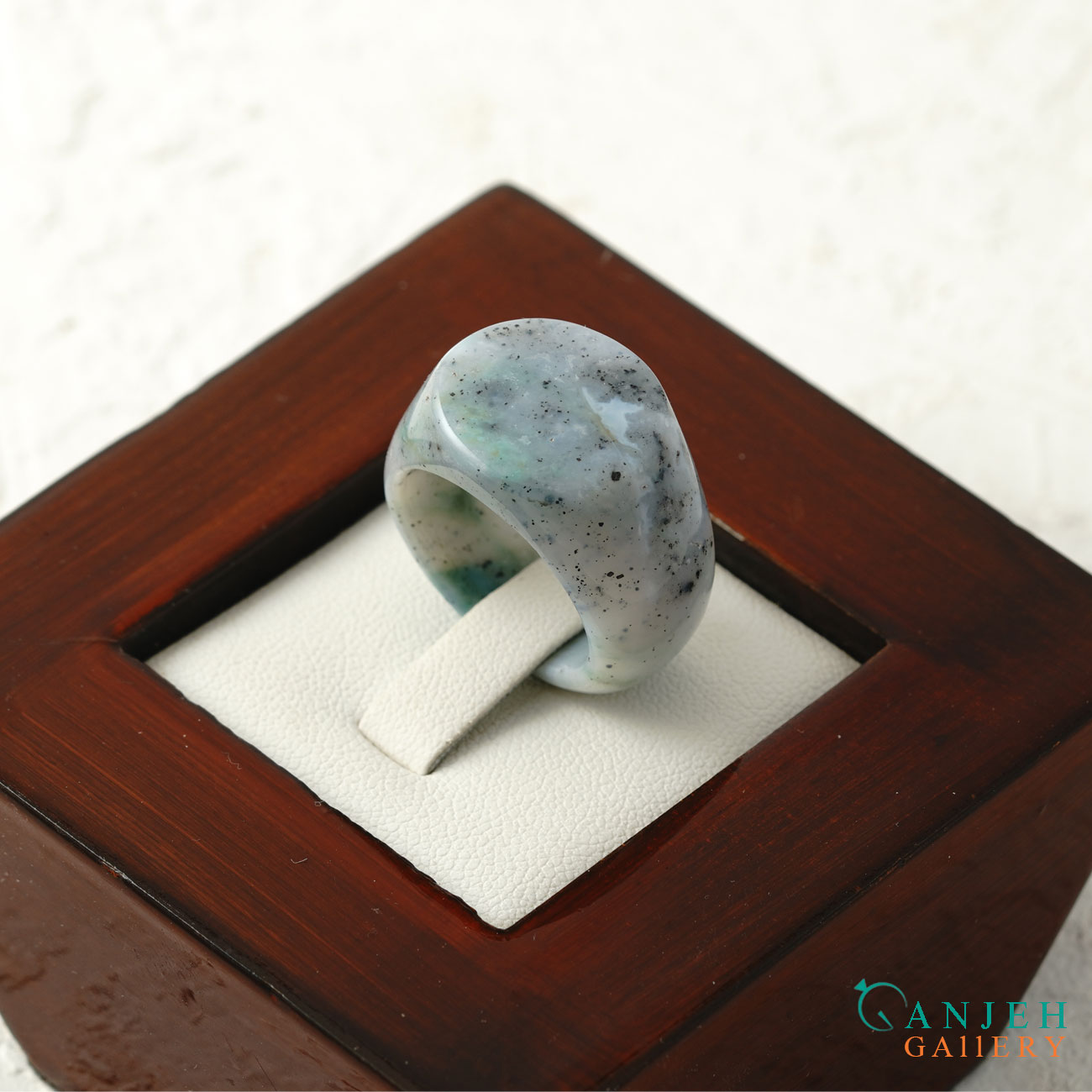 انگشتر سنگی عقیق اصل - کدN3019 - گالری جواهرات گنجه