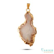 گردنبند پلاک سنگی عقیق -کد N699-گالری جواهرات گنجه