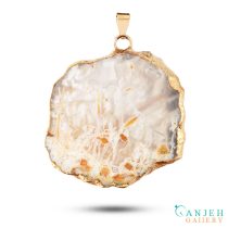 گردنبند سنگی اصل عقیق روتایلی- کد N700-گالری جواهرات گنجه