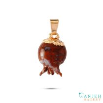 گردنبند سنگی انار جاسپر- کد N704-گالری جواهرات گنجه