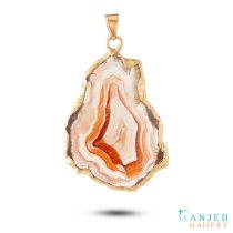 گردنبند سنگی عقیق -کد N714-گالری جواهرات گنجه